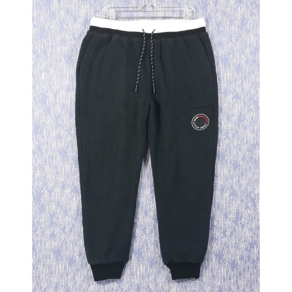 Municipal Sport Utility Gear Fleece Sweatpants Mens Large Drawstring Black
